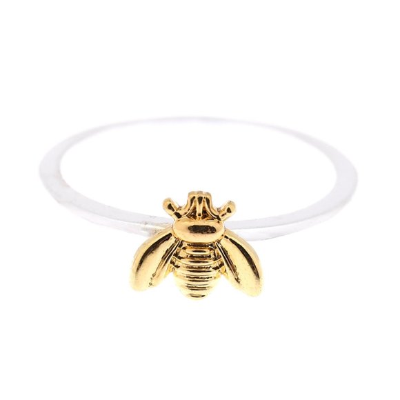 Dainty 18K Gold Honey Bee Insect Honeybee Ring - Picture 6 of 8